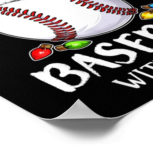 Most Likely To Play Baseball With Santa Christmas  ポスター (角)