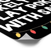 Most Likely To Play Ker With Santa Christmas Funny ポスター (角)