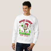 Most Likely To Play Pickleball With Santa Claus スウェットシャツ (正面フル)