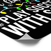 Most Likely To Play Soccer With Santa Christmas Fa ポスター (角)