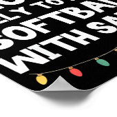 Most Likely To Play Softball With Santa Christmas ポスター (角)