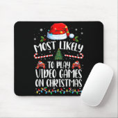 Most Likely To Play Video Games On Christmas Famil マウスパッド (マウス)