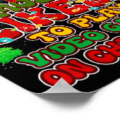 Most Likely To Play Video Games On Christmas Funny ポスター (角)