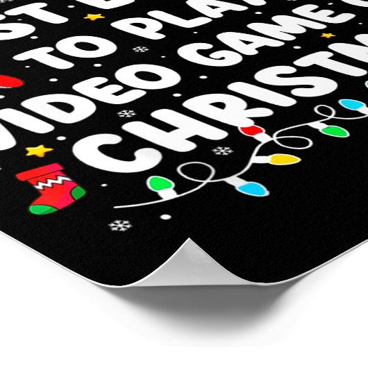 Most Likely To Play Video Games On Christmas Funny ポスター (角)