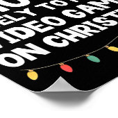 Most Likely To Play Video Games On Christmas Gamer ポスター (角)