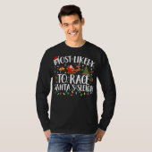 Most Likely To Race Santa's Sleigh Matching Family Tシャツ (正面フル)