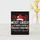 Most Likely To Read A Book Through Christmas  カード (黄色い花)