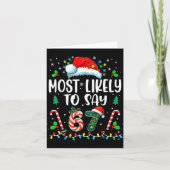 Most Likely To Say 67 Meme Six Seven Santa Christm カード (正面)