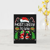 Most Likely To Say 67 Meme Six Seven Santa Christm カード (黄色い花)