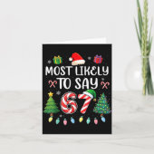 Most Likely To Say 67 Meme Six Seven Santa Christm カード (正面)