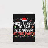 Most Likely To Say 67 Six Seven Funny 67 Christmas カード (正面)