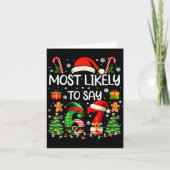 Most Likely To Say 67 Six Seven Funny 67 Christmas カード (正面)