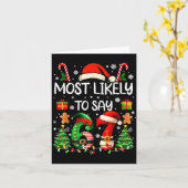 Most Likely To Say 67 Six Seven Funny 67 Christmas カード (黄色い花)