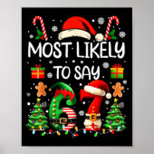 Most Likely To Say 67 Six Seven Funny 67 Christmas ポスター (正面)