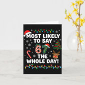 Most Likely To Say 6-7 The Whole Day Funny 67 Chri カード (黄色い花)