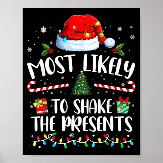 Most Likely To Shake The Family Matching Christmas ポスター (正面)