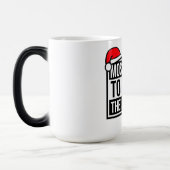 Most Likely to Shake the Presents Christmas Humor モーフィングマグカップ (左)