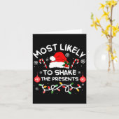 Most Likely To Shake The Xmas Family Matching 2025 カード (黄色い花)