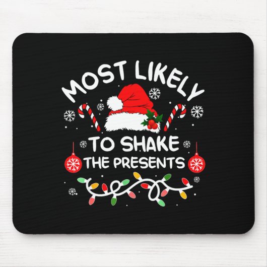 Most Likely To Shake The Xmas Family Matching 2025 マウスパッド (正面)