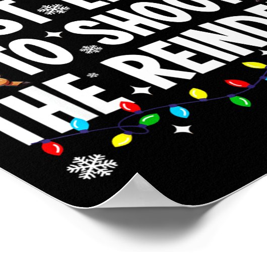 Most Likely To Shoot The Reindeer Funny Matching C ポスター (角)