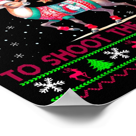 Most Likely To Shoot The Reindeer Matching Christm ポスター (角)