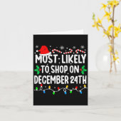 Most Likely To Shop On December 24th Matching Chri カード (黄色い花)