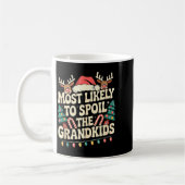 Most Likely To Sil The Grandkids Christmas Days Fu コーヒーマグカップ (左)