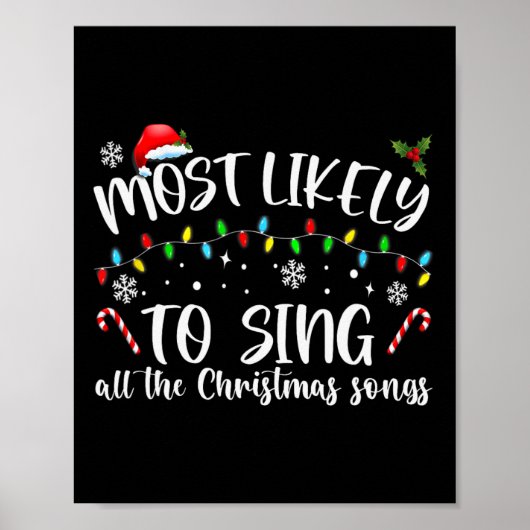 Most Likely To Sing All The Christmas Songs  ポスター (正面)