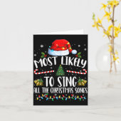 Most Likely To Sing All The Christmas Songs Family カード (黄色い花)