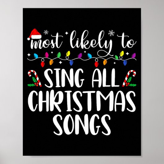 Most Likely To Sing All The Christmas Songs Family ポスター (正面)