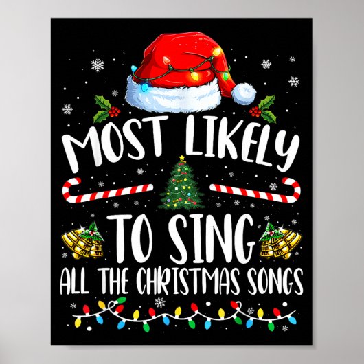 Most Likely To Sing All The Christmas Songs Family ポスター (正面)