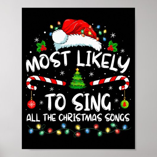 Most Likely To Sing All The Christmas Songs Family ポスター (正面)