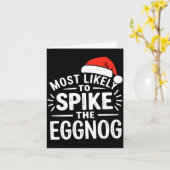 Most Likely To Ske The Eggnog Christmas Matching  カード (黄色い花)