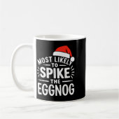 Most Likely To Ske The Eggnog Christmas Matching  コーヒーマグカップ (左)