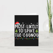Most Likely To Ske The Eggnog Matching Christmas  カード (正面)