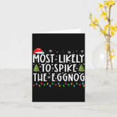 Most Likely To Ske The Eggnog Matching Christmas カード (黄色い花)