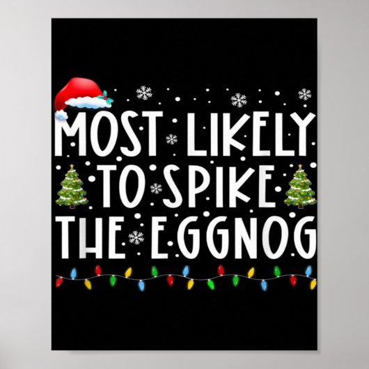 Most Likely To Ske The Eggnog Matching Christmas T ポスター (正面)