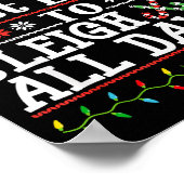 Most Likely To Sleigh All Day Funny Christmas For  ポスター (角)