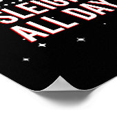 Most Likely To Sleigh All Day Funny Xmas  ポスター (角)