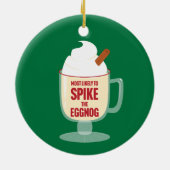 Most Likely to Spike the Eggnog セラミックオーナメント (裏面)