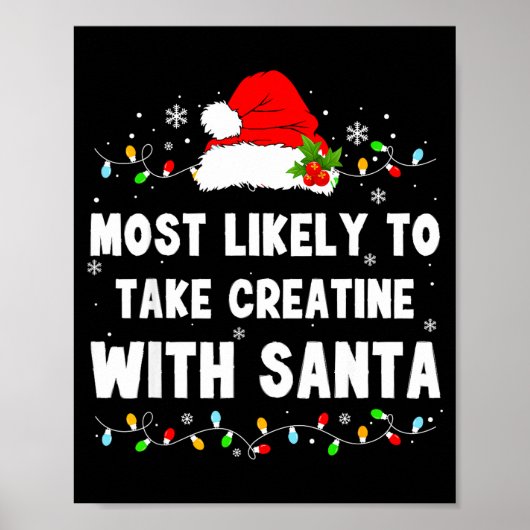 Most Likely To Take Creatine With Santa  ポスター (正面)