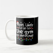 Most Likely To The Gym On C-hristmas Workout Match コーヒーマグカップ (左)