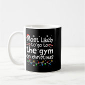 Most Likely To The Gym On Christmas Workout Matchi コーヒーマグカップ (左)