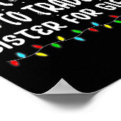 Most Likely To Trade Sister For Gifts Matching Fam ポスター (角)