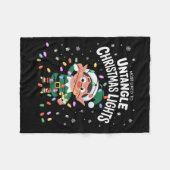 Most Likely To Untangle Christmas Lights Elf  フリースブランケット (正面(横))