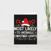 Most Likely To Untangle Christmas Lights Matching  カード (正面)