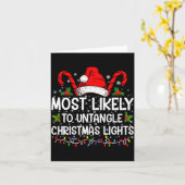 Most Likely To Untangle Christmas Lights Matching  カード (黄色い花)