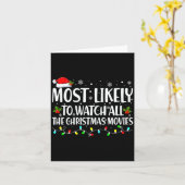 Most Likely To Watch All Christmas Movies Matching カード (黄色い花)