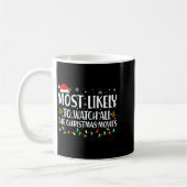 Most Likely To Watch All Christmas Movies Matching コーヒーマグカップ (左)