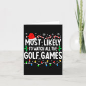 Most Likely To Watch All Golf Games Funny Matching カード (正面)